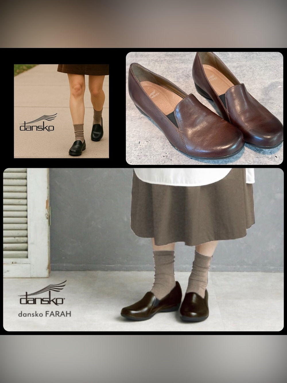 Dansko Farah Burnished Brown Nappa Leather Comfort Loafer 39/ 8.5-9,